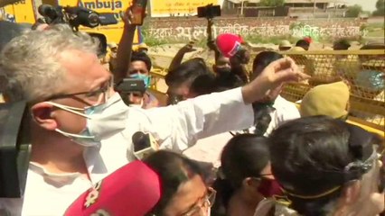 Hathras: Trinamool MPs stopped from meeting girl's family