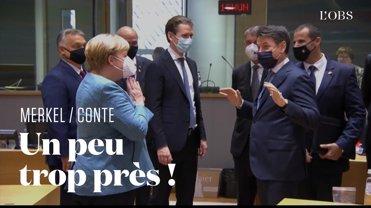 Angela Merkel s'éloigne de Giuseppe Conte et lui demande de respecter la distanciation sociale