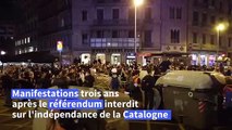 Barcelone: manifestation pour l'anniversaire du référendum sur l'indépendance de la Catalogne