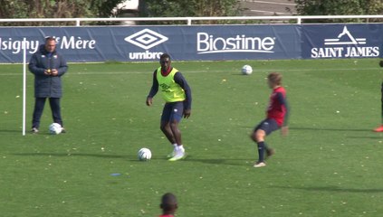 La première séance d'entraînement de Alexandre Mendy avec le SMCaen