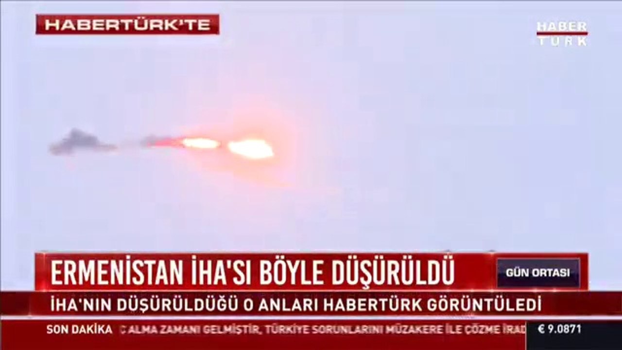 Ermenistan İHA'sı Böyle Düşürüldü! Azerbaycan, Ermenistan'ın İHA'sını vurdu!
