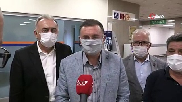 Hatay Belediye Başkanı Lütfü Savaş'tan Koronavirüs tedavisi gören Muhittin Böcek'e ziyaret