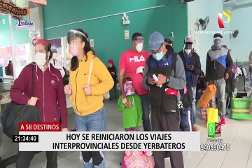 Yerbateros: Buses hacia el interior del país operarán al 100% de su capacidad