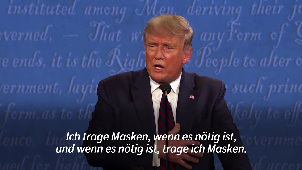 Wie Trump sich kürzlich über Maskenträger Biden lustig machte