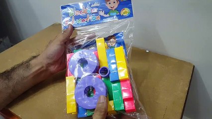 Unboxing and review of building blocks with tyres for kids