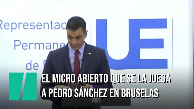 Pedro Sánchez, en Bruselas: Pos mu bien