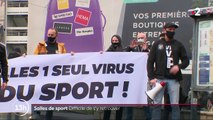 Coronavirus : les professionnels du sport manifestent