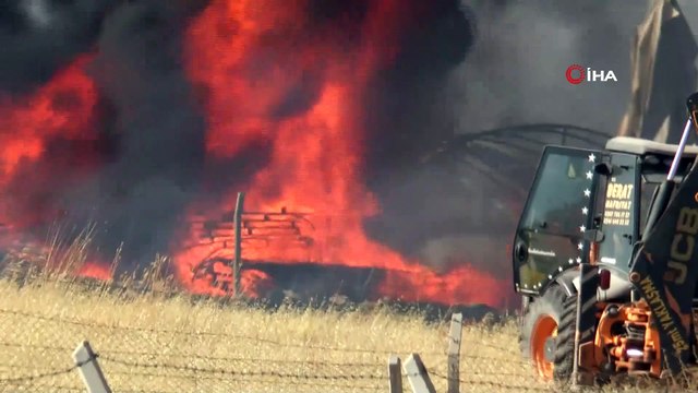 Çadır kentte yangın