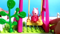 Parquinho infantil Peppa Pig Lego Blocos de Construção com Ovos Surpresa Playground Swing Set Blocks