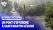 Alpes-Maritimes: les images de l’effondrement d’un pont à Saint-Martin-Vésubie