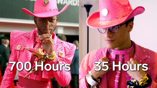 How to DIY Lil Nas X's fuchsia Grammy outfit
