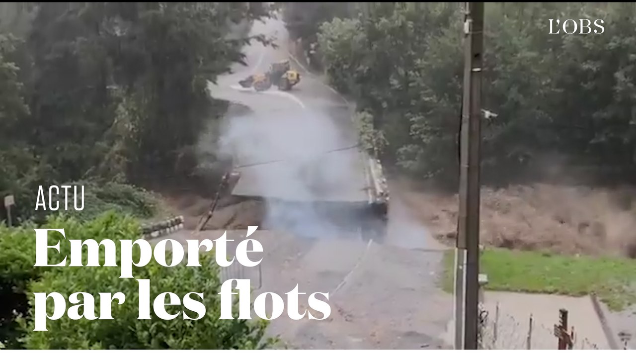 Les terribles images du pont Mayssa emporté par les flots  à Saint-Martin-Vésubie