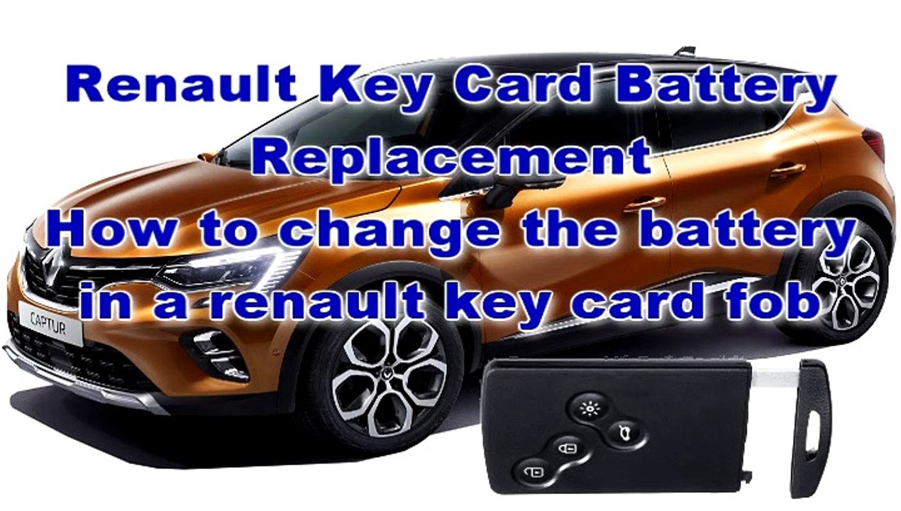 Renault Key Card Battery Replacement - How to change the battery in a renault key card fob