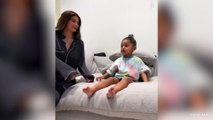 Stormi Webster Cuddles Kylie Jenner