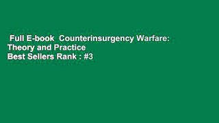Full E-book  Counterinsurgency Warfare: Theory and Practice  Best Sellers Rank : #3