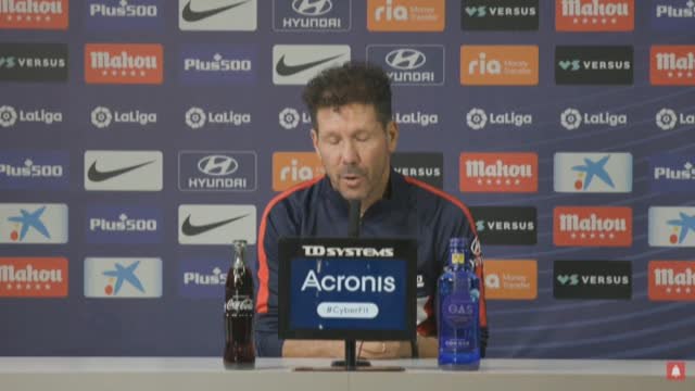 Simeone: Costa sabe lo que quiero de él pero tenemos muchísima ilusión de los que nos puede dar Suárez