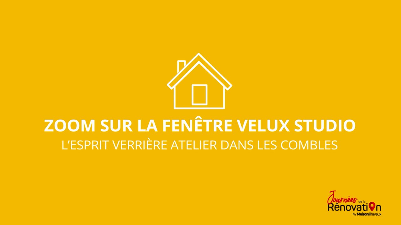 Zoom sur la fenêtre de toit VELUX STUDIO, l’esprit verrière atelier dans les combles