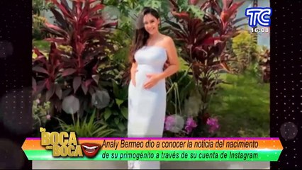 De esta manera Analy Bermeo anunció que se convirtió en madre