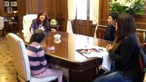 CFK con la madre de Micaela Romero