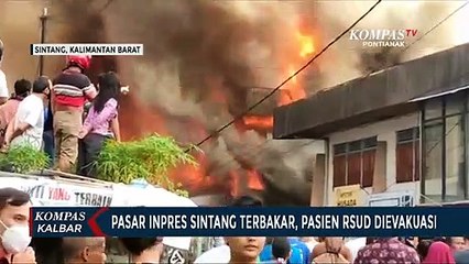 Kebakaran di Pasar Inpres Sintang Hanguskan 9 Ruko