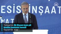 Türkiye'nin ilk lityum iyon pil üretim tesisinin temeli Kayseri'de atıldı