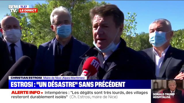 Christian Estrosi: Nous avons un travail de rétablissement de la circulation très lourd et des villages qui resteront durablement isolés