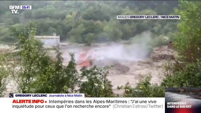 Les fondations ont cédé d'un coup : le témoignage du journaliste de Nice Matin, Gregory Leclerc, lors des intempéries
