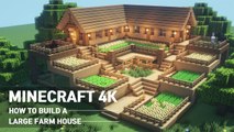 Minecraft House Tutorial -- How to build the ultimate farm house #90