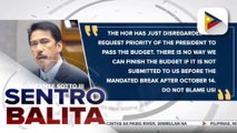#SentroBalita | Kamara, binalewala ang paalala ni Pangulong #Duterte na ipasa sa oras ang proposed 2021 nat'l budget ayon sa Senado