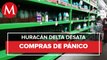 Habitantes de Cancún realizan compras de pánico por huracán Delta