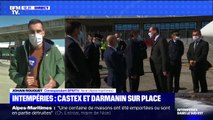 Intempéries: Jean Castex et Gérald Darmanin viennent d'arriver à Nice