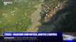 Maisons emportées, routes coupées... Les images aériennes des zones sinistrées dans les Alpes-Maritimes