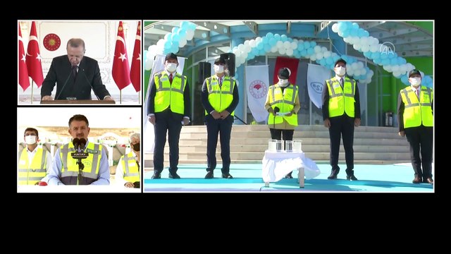 Cumhurbaşkanı Erdoğan, Hatay İçme Suyu Arıtma Tesisi açılış törenine video konferansla katıldı - İSTANBUL