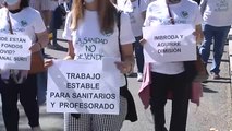 Manifestación en Sevilla en defensa de la educación y la sanidad pública