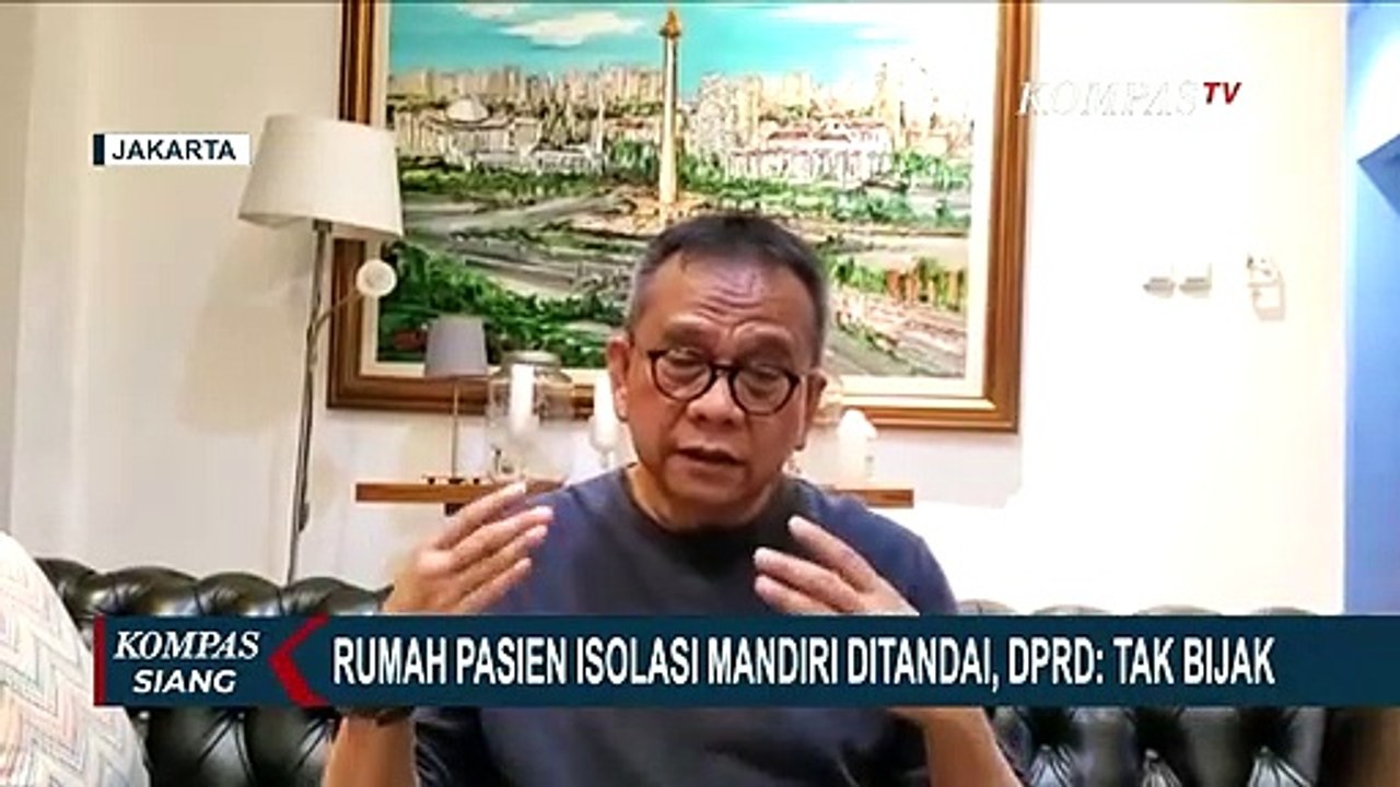 Isolasi Mandiri di Rumah Ditandai Stiker, DPRD Jakarta Sebut Tidak Bijaksana