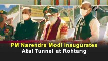 PM Narendra Modi inaugurates Atal Tunnel at Rohtang