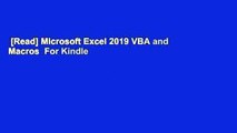 [Read] Microsoft Excel 2019 VBA and Macros  For Kindle