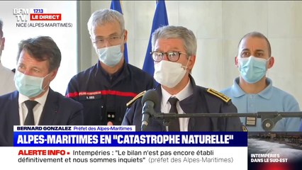 Bernard Gonzalez (préfet des Alpes-Maritimes): "Des ponts sont partis à l'eau, des maisons ont été emportées"