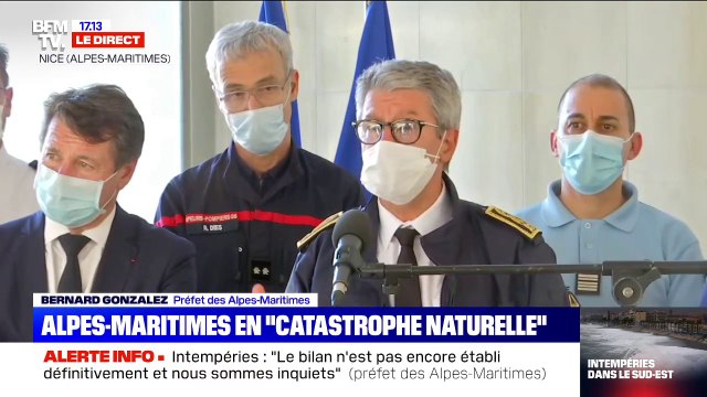 Bernard Gonzalez (préfet des Alpes-Maritimes): Des ponts sont partis à l'eau, des maisons ont été emportées