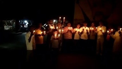 हाथरस कांड को लेकर युवाओं ने निकाला कैंडल मार्च