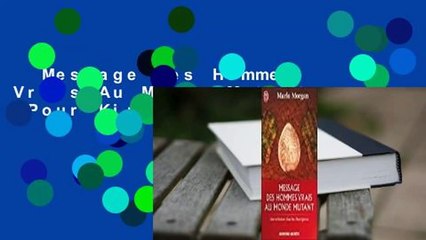 Message Des Hommes Vrais Au Monde Mutant  Pour Kindle