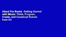 About For Books  Getting Started with Mbots: Think, Program, Create, and Construct Robots from Kit