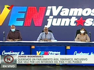 Jorge Rodríguez: Se realizará un programa de cambios en la AN  para mejorar el futuro de Venezuela