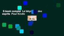 E-book complet  Le labyrinthe des esprits  Pour Kindle