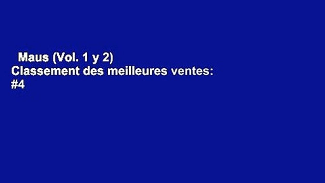 Maus (Vol. 1 y 2)  Classement des meilleures ventes: #4