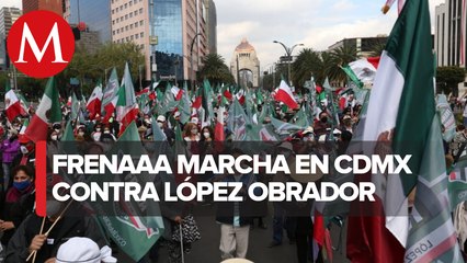 FRENAAA llega a Zócalo de CdMx; amplía plantón frente a Palacio Nacional