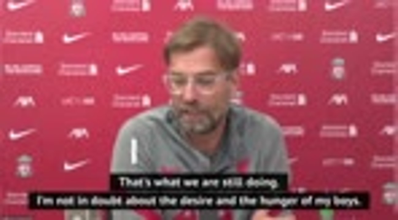 Klopp has 'no doubt' of Liverpool's hunger to retain title