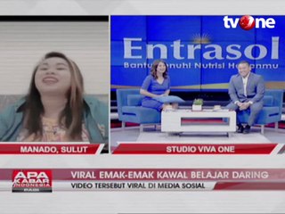 Viral Emak-emak Kawal Anak Belajar Daring