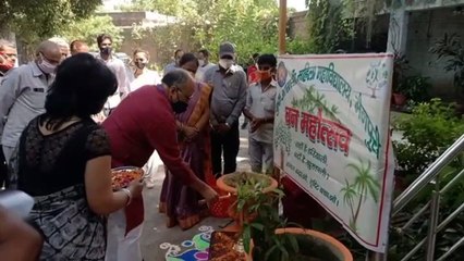 मैनपुरी: वन महोत्सव के अंतर्गत कैबिनेट मंत्री ने लगाया पौधा