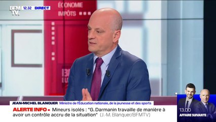 Jean-Michel Blanquer sur le Covid-19: "Un enfant a moins de risque de contamination à l'école que dans le cercle privée"